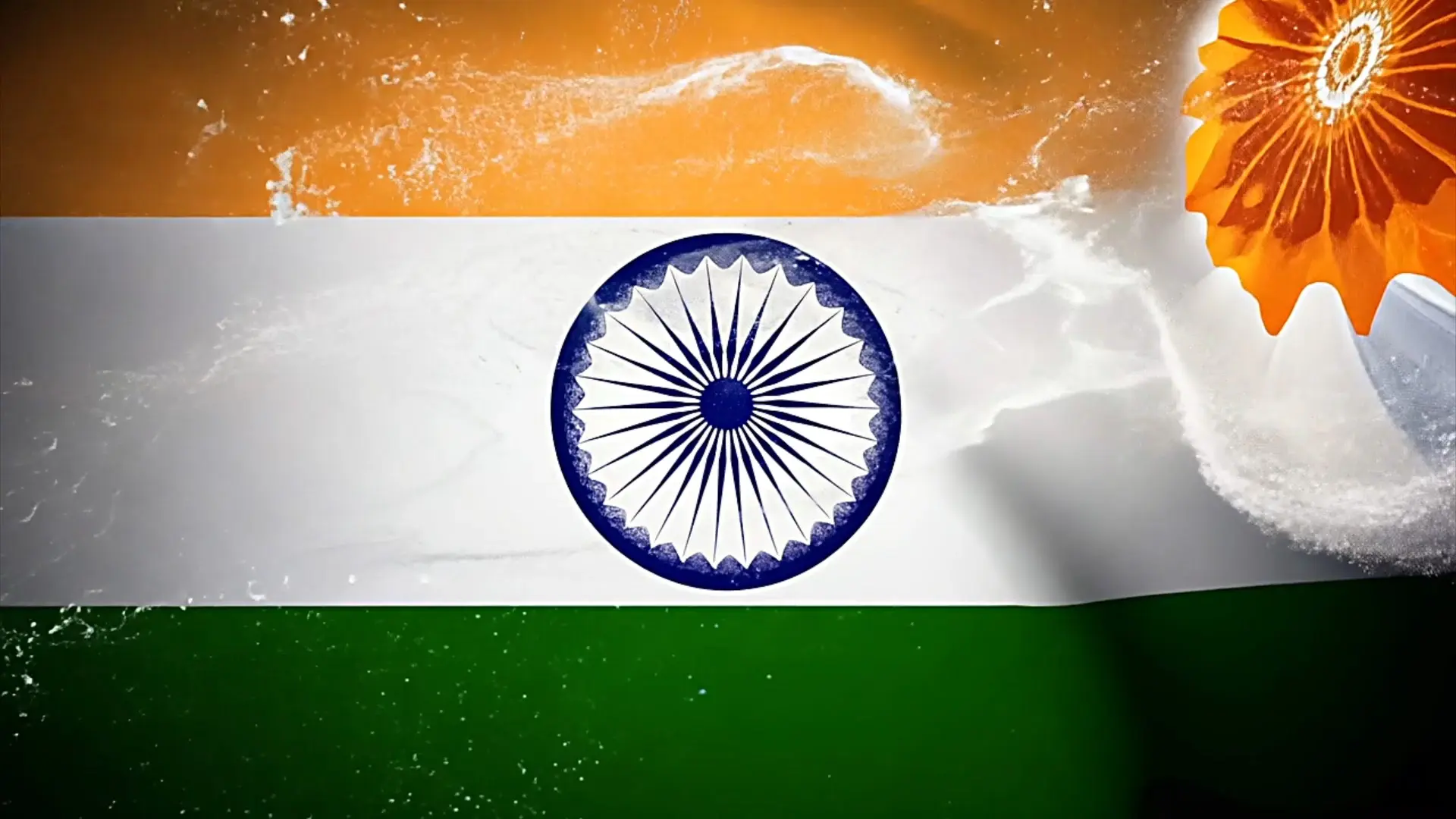 Dynamic Indian Flag Background for Cultural Festival Promos